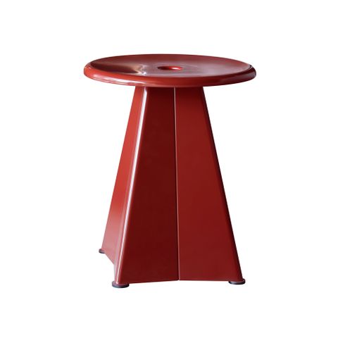 北歐櫥窗 Vitra Tabouret Metallique 金屬邊几凳東洋紅