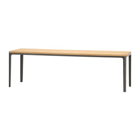 北歐櫥窗 Vitra Plate Table 邊桌 淺橡木桌面 深黑桌腳 41 x 113 公分