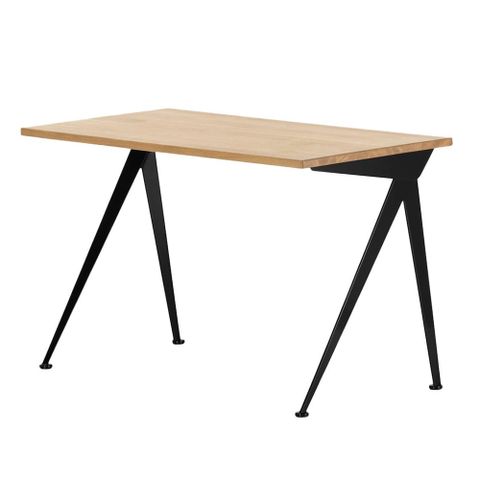 北歐櫥窗 Vitra EM Table 餐桌／工作桌（淺橡木、深黑椅腳、200 公分）