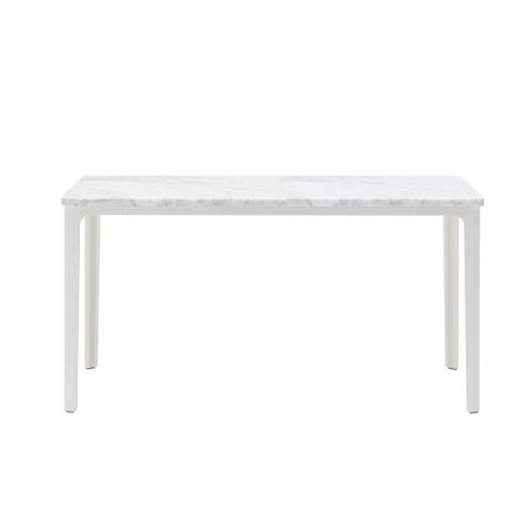 北歐櫥窗 Vitra Plate Table 邊桌（大理石桌面、白色桌腳、71 x 71 公分）