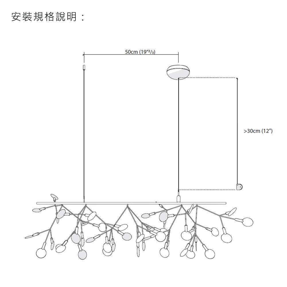 北歐櫥窗 Moooi Heracleum I Endless 花火枝葉吊燈（鎳、220V）