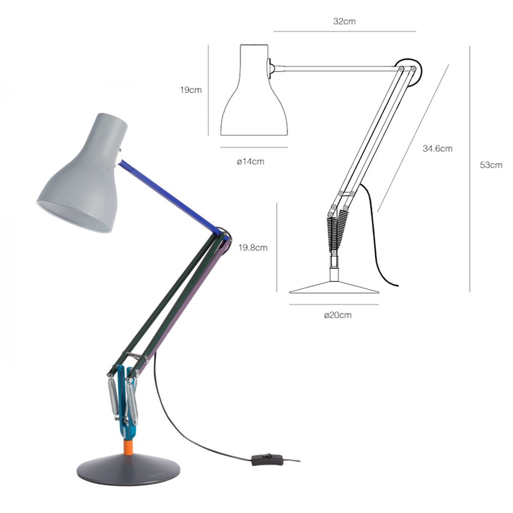 北歐櫥窗 Anglepoise Type 75 Paul Smith 2 聯名桌燈