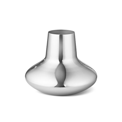 北歐櫥窗 Georg Jensen KOPPEL 銀鏡花瓶（中）