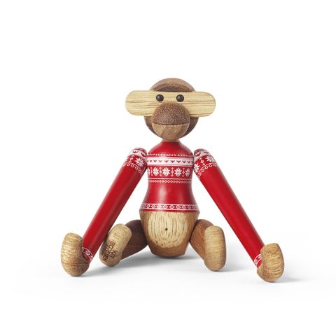 北歐櫥窗 Kay Bojesen Monkey Small 聖誕毛衣木頭小猴