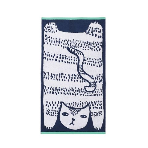 【北歐櫥窗】Donna Wilson Cat 條紋貓 純棉浴巾