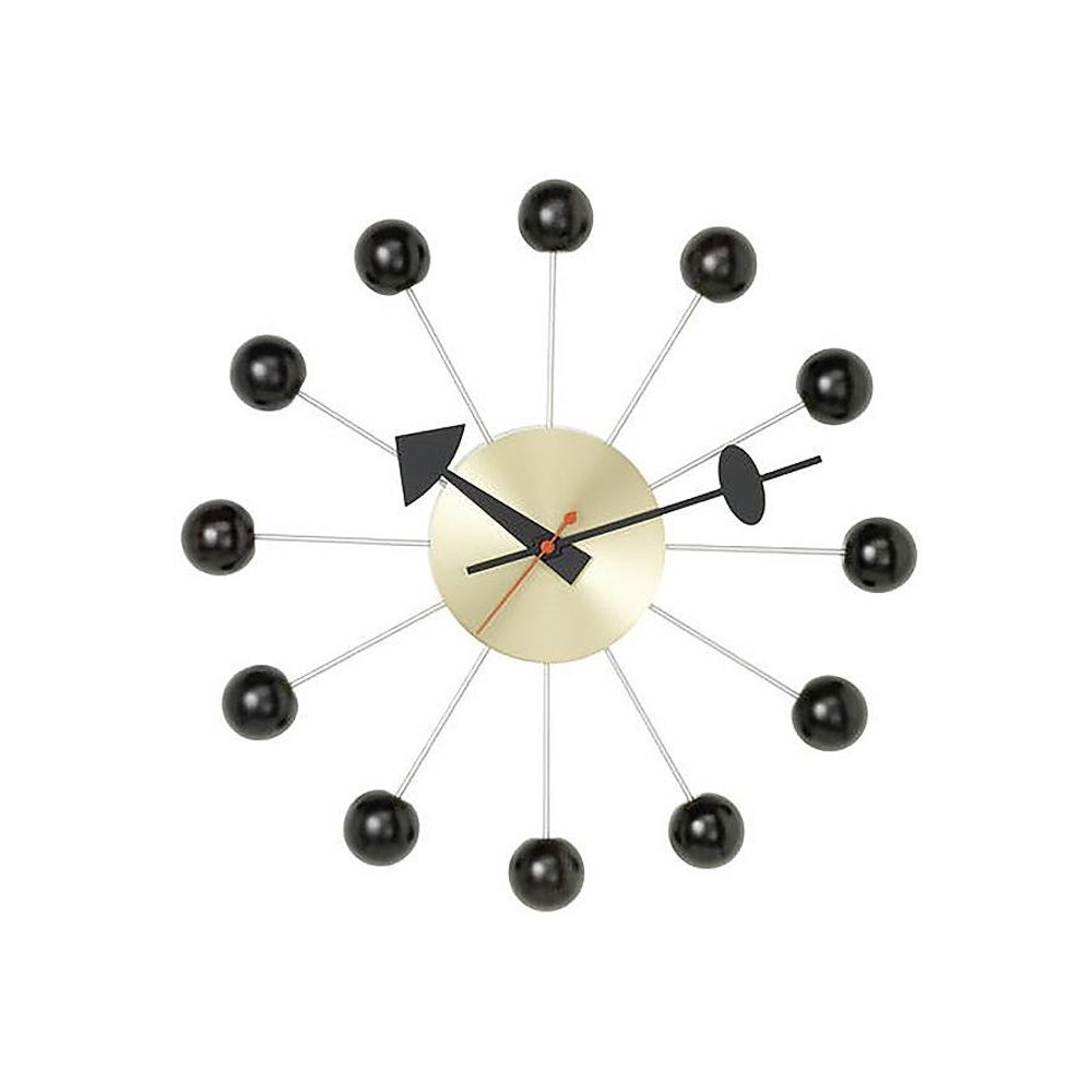 北歐櫥窗 Vitra Ball Clock 球星掛鐘黑色