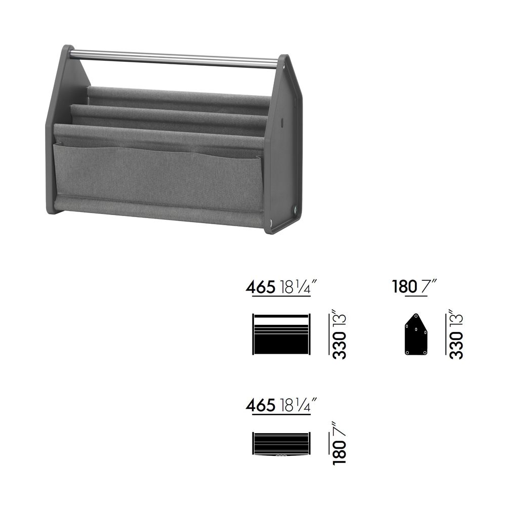 北歐櫥窗 Vitra Locker Box 提式置物籃中岩灰