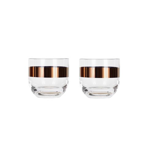 北歐櫥窗 Tom Dixon Tank Whiskey Glasses 紅銅霓影 威士忌對杯