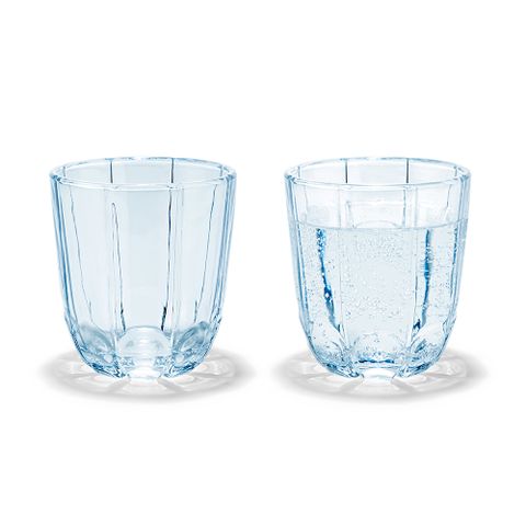 北歐櫥窗 Holmegaard Lily Tumbler 花綻 水杯（鳶尾藍、二入）