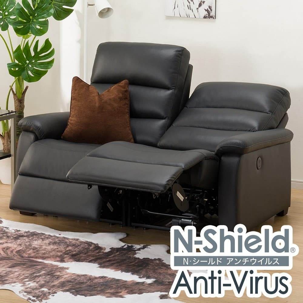 NITORI 宜得利家居 ◎耐磨合成皮革 2人用電動沙發 N-BELIEVA N-SHIELD BK