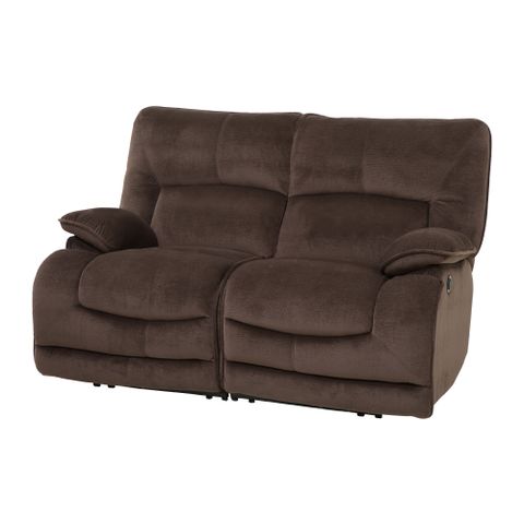 【NITORI 宜得利家居】◎布質2人用電動可躺式沙發 HIT DBR 附抱枕