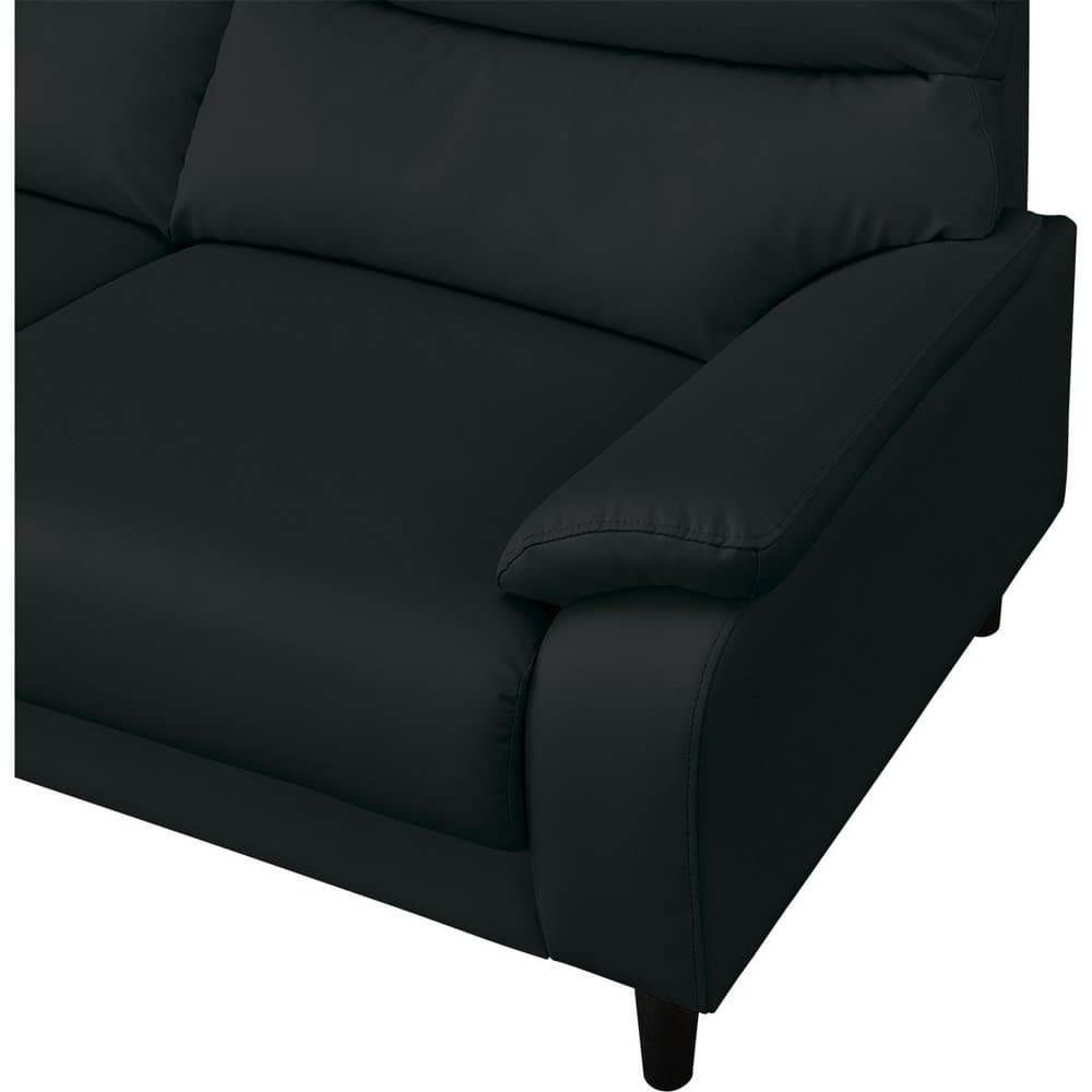 NITORI 宜得利家居 耐磨皮革3人用沙發 MK02 KD N-SHIELD BK