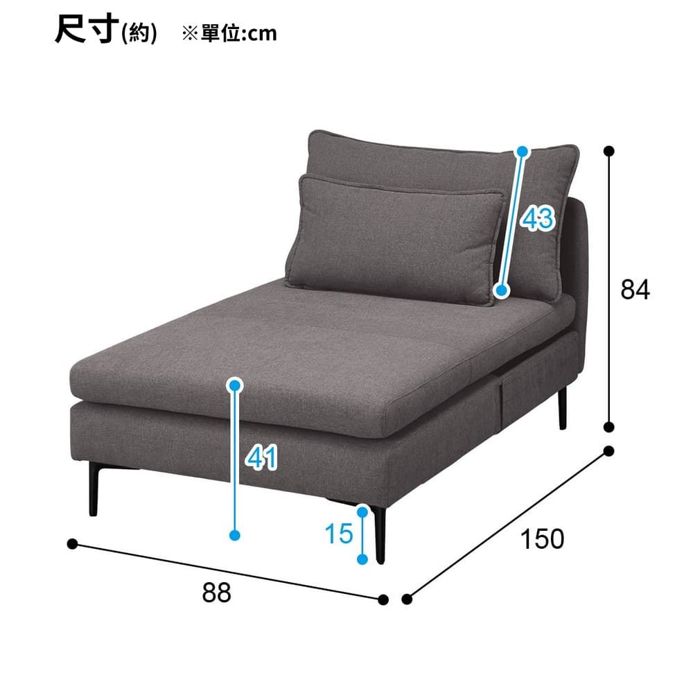 NITORI 宜得利家居 耐磨耐刮 防潑水貓抓布 布質躺椅無扶手沙發 MS01 N-S布 AQ-MGY