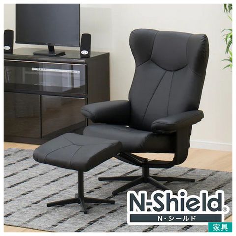 NITORI 宜得利家居 ◎耐磨皮革事務椅 辦公椅 電腦椅 個人椅 N-SHIELD ROAD4 BK