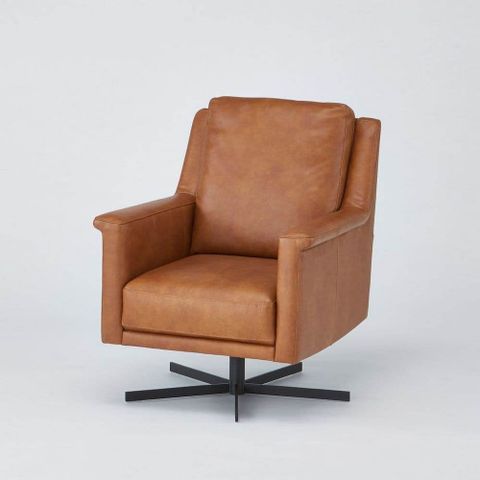 NITORI 宜得利家居 ◎全皮個人椅 CHAIR ANV001 CAMEL