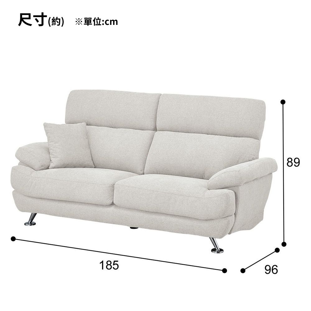 NITORI 宜得利家居 ◎耐磨耐刮 防潑水貓抓布 3人用布沙發 BS13 N-SHIELD FB AQ-LGY