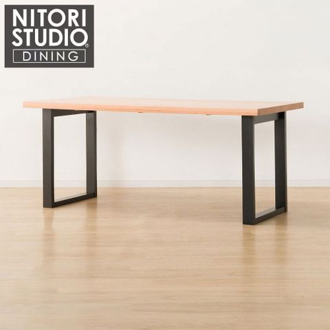 【NITORI 宜得利家居】◎實木餐桌 N COLLECTION T-06U 165 NA/BK 櫸木
