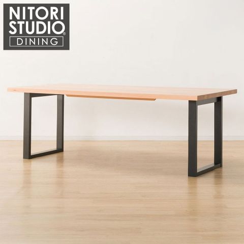 【NITORI 宜得利家居】◎實木餐桌 N COLLECTION T-06U 200 NA/BK 櫸木