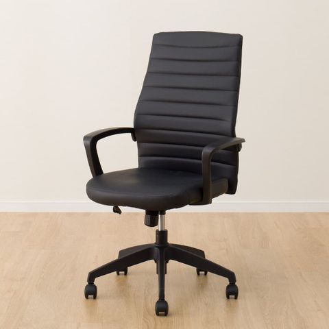 【NITORI 宜得利家居】(網購限定)電腦椅 事務椅 辦公椅 OC104 PVC BK (EC)