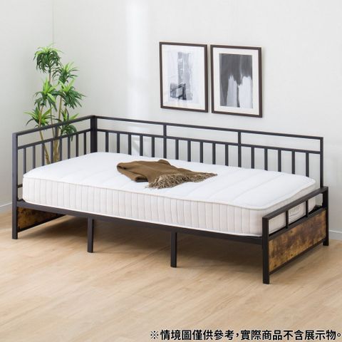 【NITORI 宜得利家居】◎(網購限定)日本尺寸單人床架 STAIN BK/MBR BASE(EC)