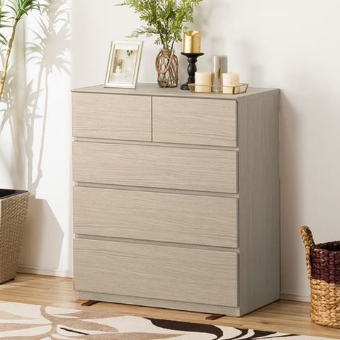 【NITORI 宜得利家居】◎防傾倒 矮整理衣櫃 斗櫃 QUESS 80 4抽 GY