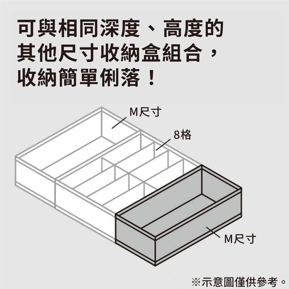 NITORI 宜得利家居 【NITORI 宜得利家居】抽屜收納盒 RT1734 M 2入