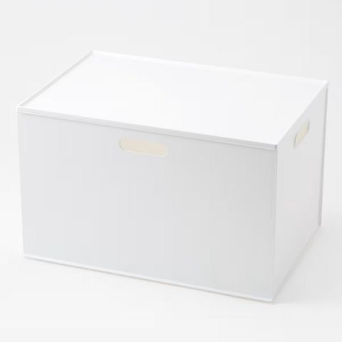 【NITORI 宜得利家居】附蓋收納盒 寬高型 N INBOX (W) WH