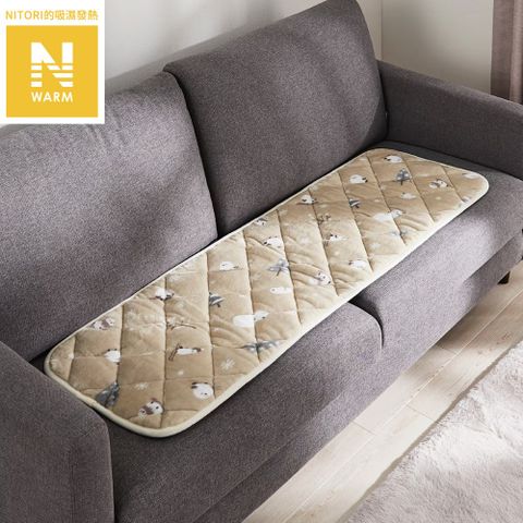 【NITORI 宜得利家居】吸濕發熱 長型薄坐墊 長尾山雀 N WARM SHIMAENAGA gSCq1a
