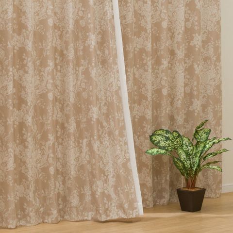 【NITORI 宜得利家居】窗簾兩件組 RK005 BR 100×200×2