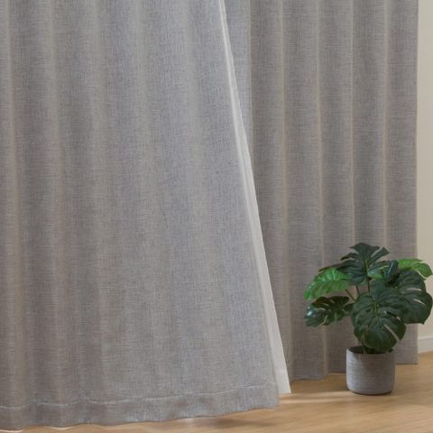 【NITORI 宜得利家居】遮光2級 隔熱 窗簾兩件組 PK021 GY 100×200×2