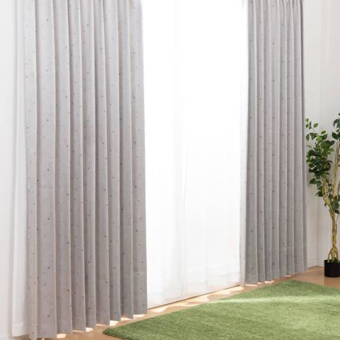 【NITORI 宜得利家居】遮光2級 隔熱 窗簾 RUTRO LGY 150X230X1