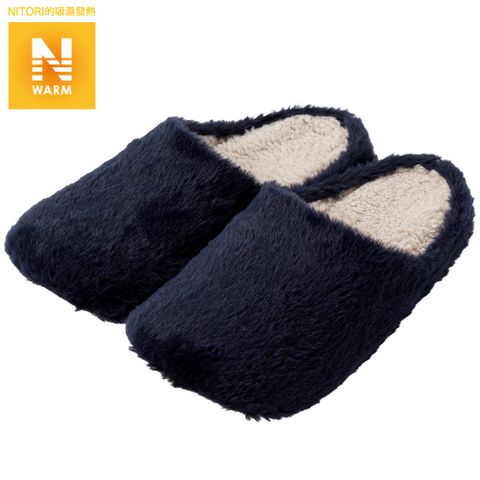 NITORI 宜得利家居 【DECO HOME商品】吸濕發熱 包頭室內拖鞋 N WARM FUR NV L