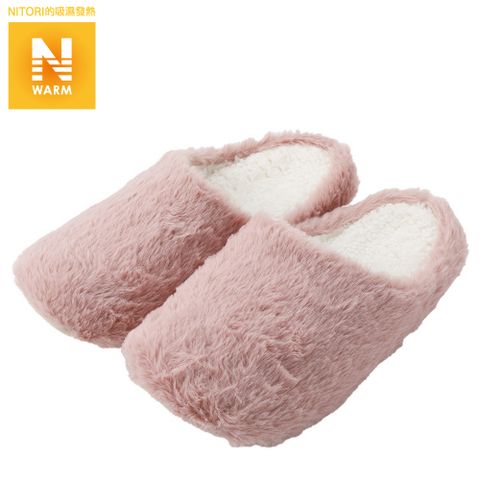 NITORI 宜得利家居 【DECO HOME商品】吸濕發熱 包頭室內拖鞋 N WARM FUR RO M