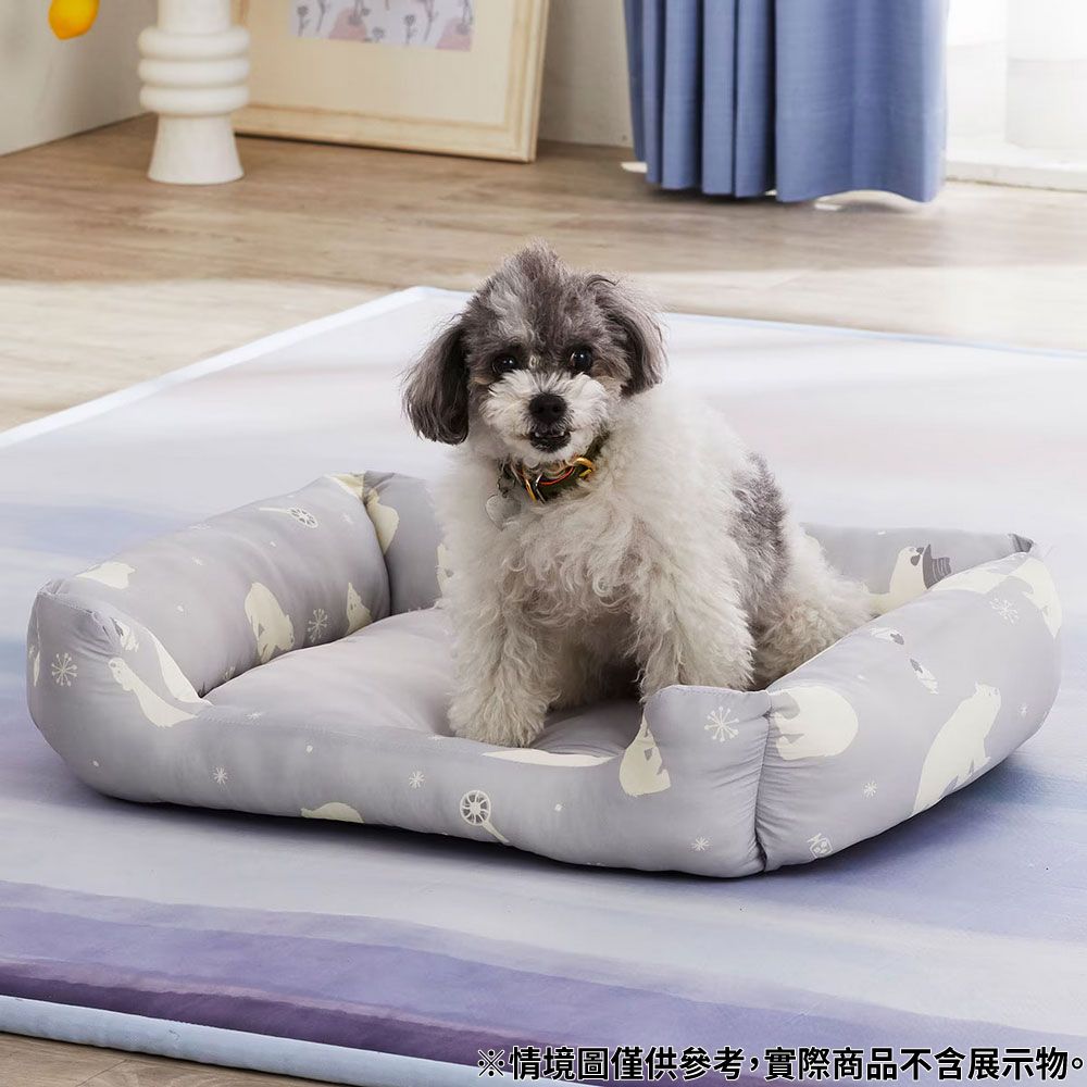 NITORI 宜得利家居 【DECO HOME商品】進階涼感 寵物床 方 DH N COOL SP BEAR GY M 白熊