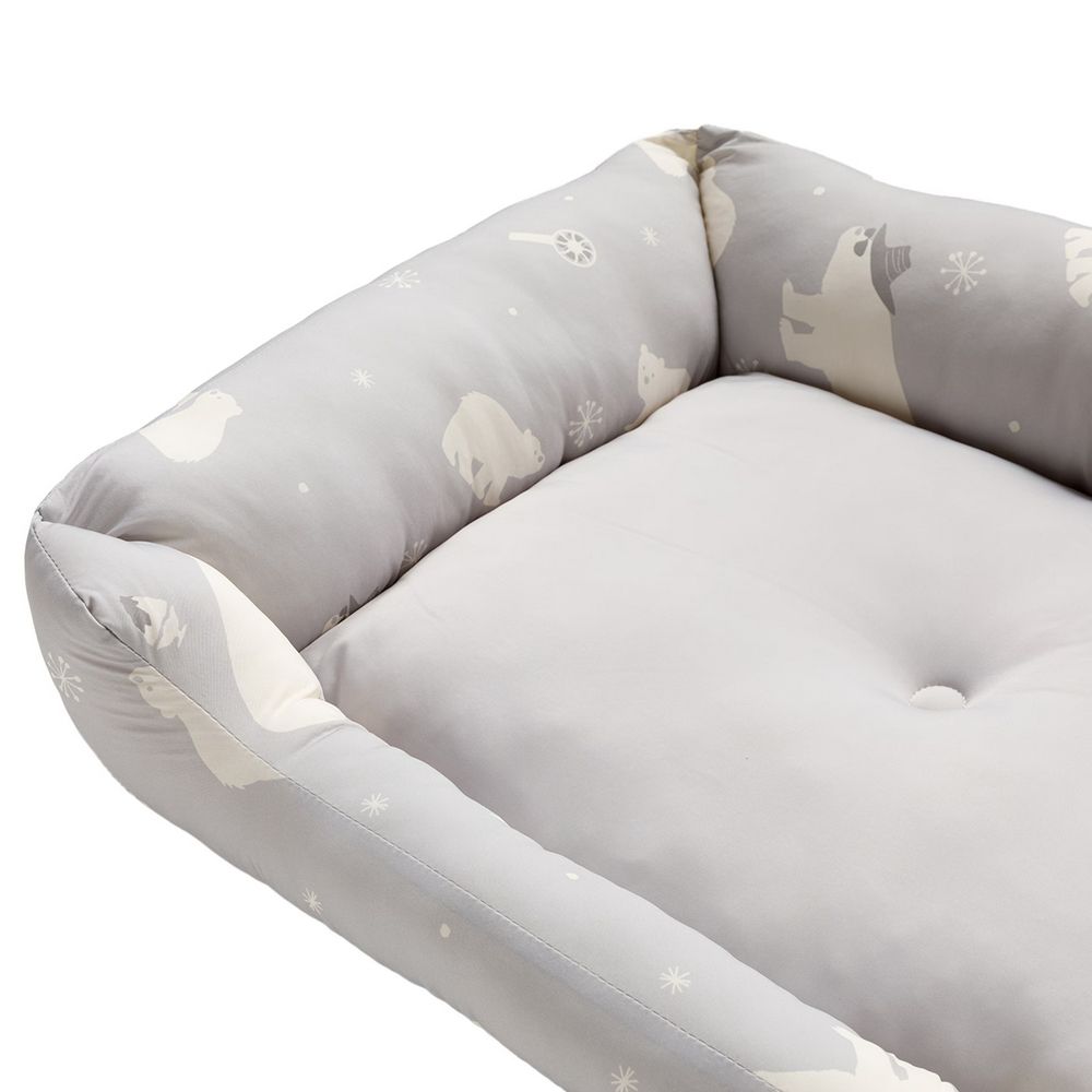 NITORI 宜得利家居 【DECO HOME商品】進階涼感 寵物床 方 DH N COOL SP BEAR GY M 白熊