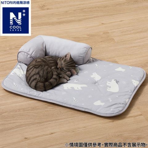 NITORI 宜得利家居 【DECO HOME商品】進階涼感 附枕寵物睡墊 DH N COOL SP BEAR GY M 白熊