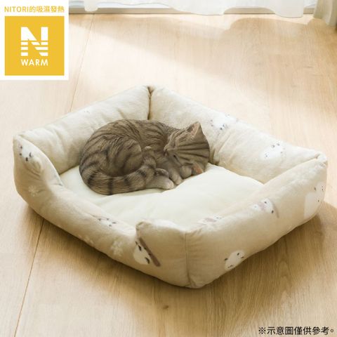 【NITORI 宜得利家居】吸濕發熱 寵物床 方 長尾山雀 N WARM SHIMAENAGA M