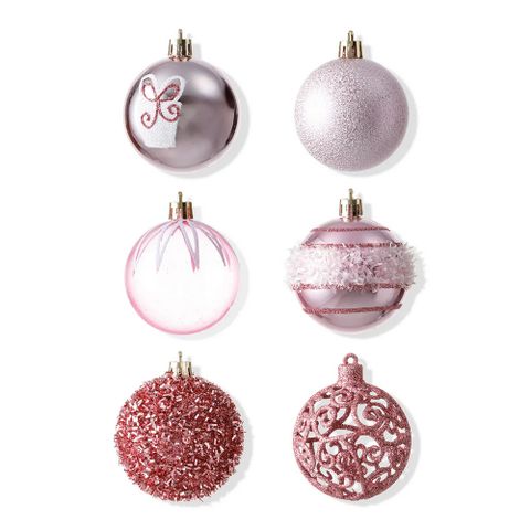 【NITORI 宜得利家居】聖誕球組 6P PINK 6CM N4AS