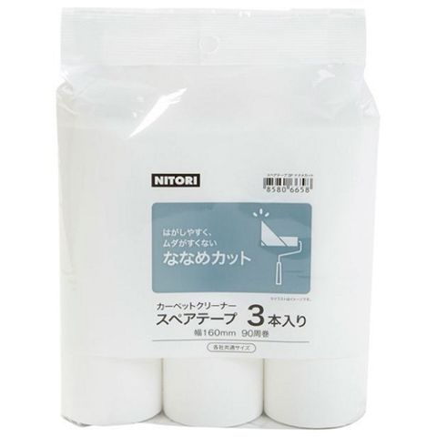 NITORI 宜得利家居 易撕式地毯清潔滾輪紙 3入組補充包