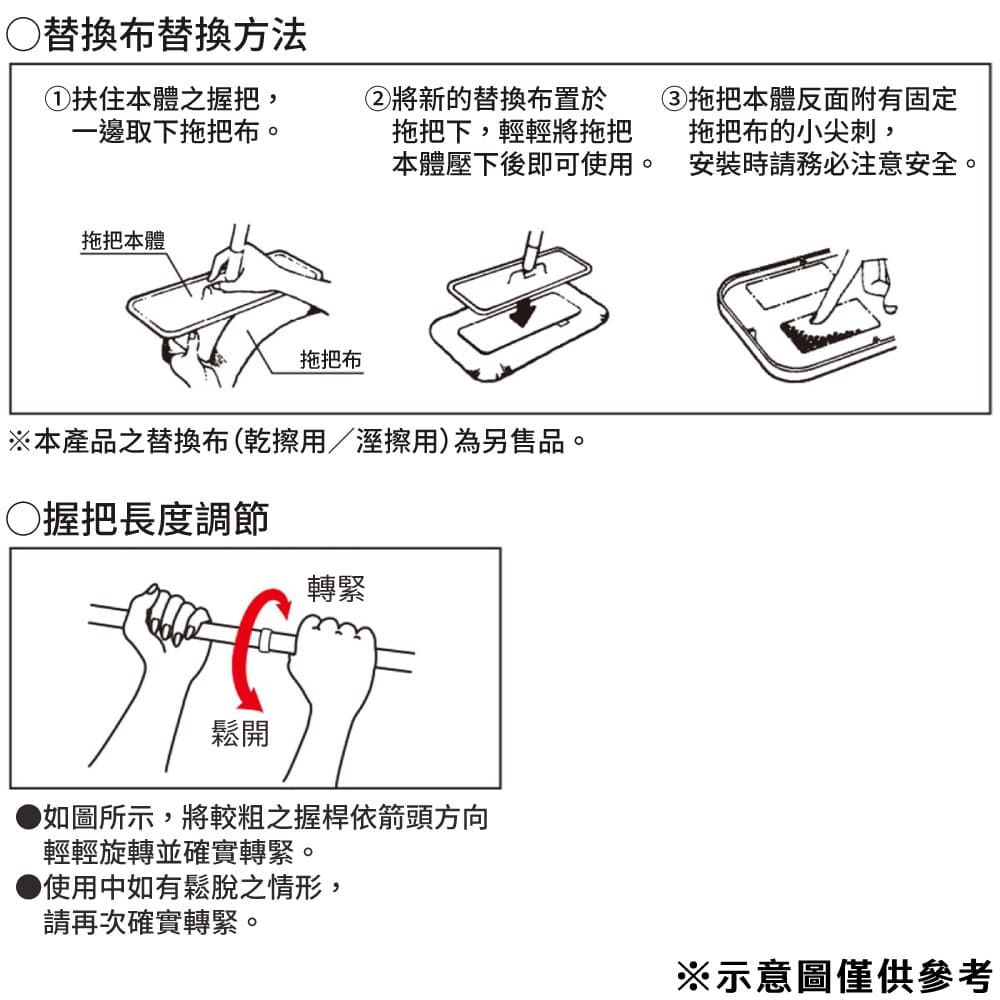 NITORI 宜得利家居 【NITORI 宜得利家居】超細纖維拖把附溼擦用布 GY