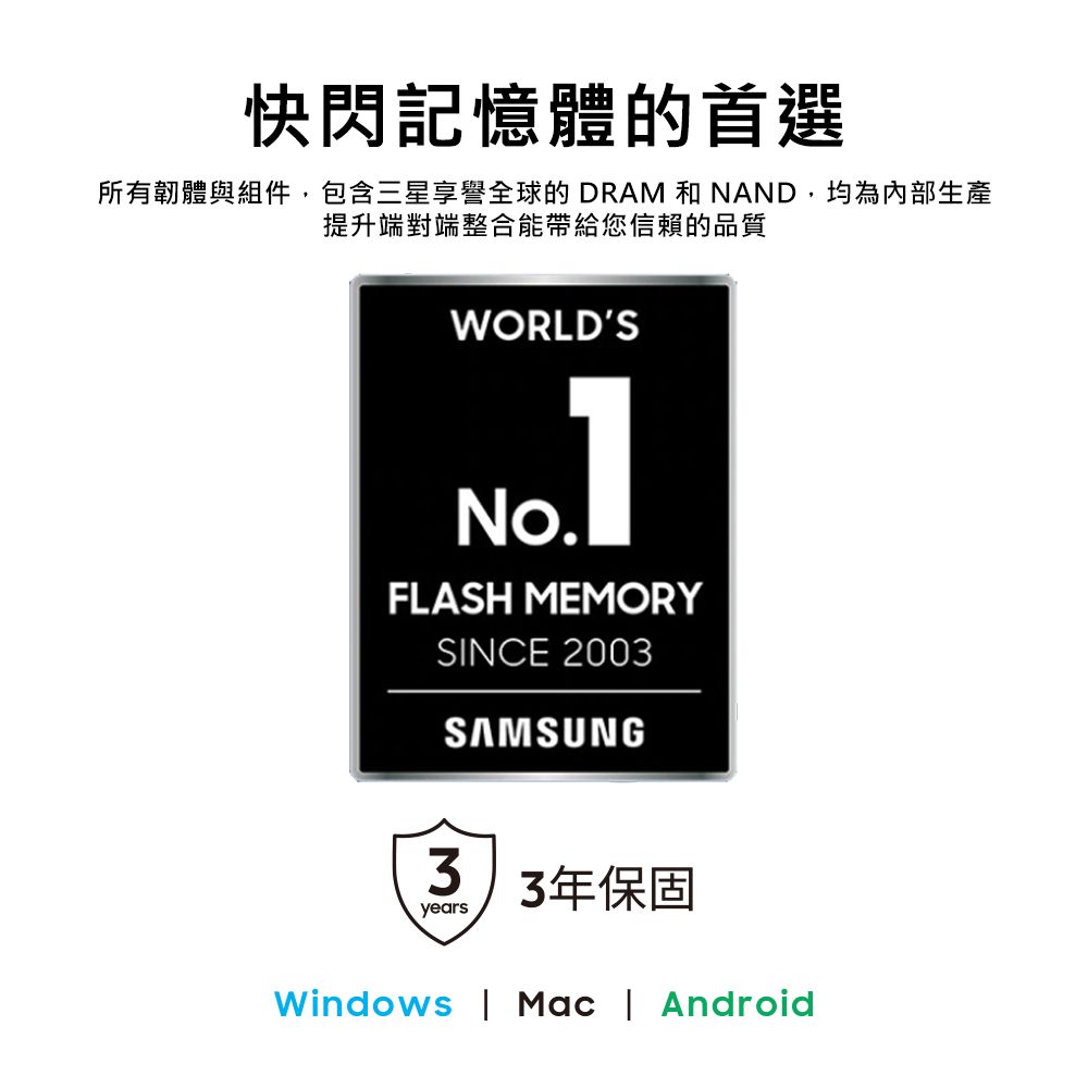 Samsung 三星 T7 1TB USB 3.2 Gen 2移動固態硬碟 深空灰 (MU-PC1T0T/WW)