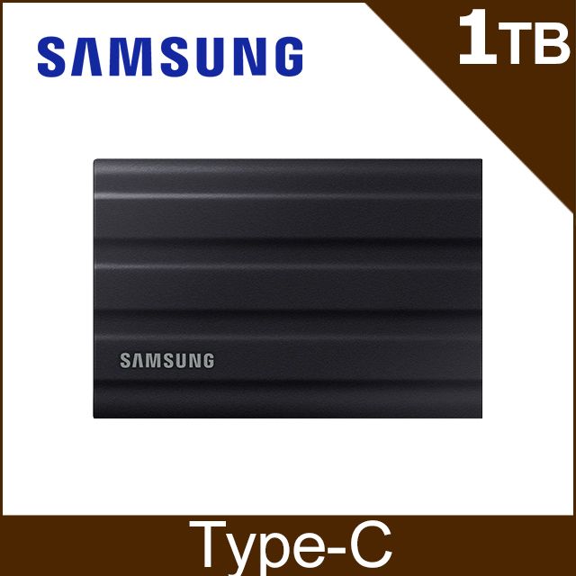 SAMSUNG 三星T7 Shield 1TB USB 3.2 Gen 2移動固態硬碟黑(MU-PE1T0S/WW