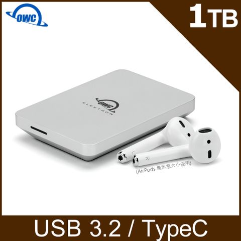 OWC Envoy Pro Elektron ( 1TB M.2 SSD )微型 USB-C 隨身碟M.2 2242 SSD 金屬外殼 IP67 防水防塵