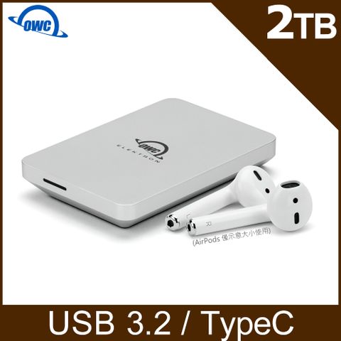 OWC Envoy Pro Elektron ( 2TB M.2 SSD )微型 USB-C 隨身碟M.2 2242 SSD 金屬外殼 IP67 防水防塵