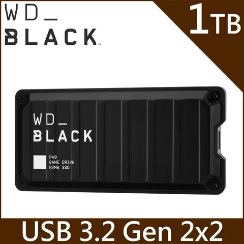 ★贈硬殼收納包★WD BLACK P40 1TB 外接式固態硬碟SSD(RGB照明)
