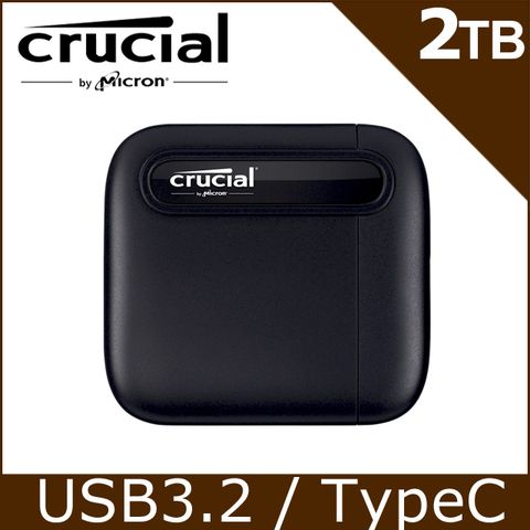 美光Micron Crucial X6 2TB USB3.2 Gen2 SSD 行動硬碟
