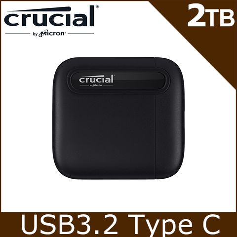 27週年慶 登錄送美光Micron Crucial X6 2TB USB3.2 Gen2 SSD 行動硬碟
