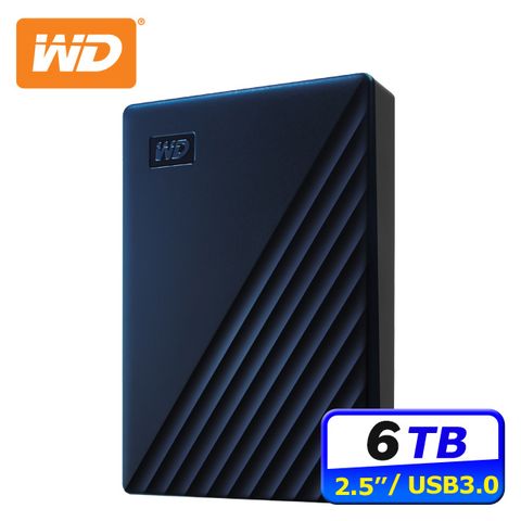 WD 威騰 My Passport for Mac 6TB USB-C 2.5吋行動硬碟(BK6C0060BBL-WESN)