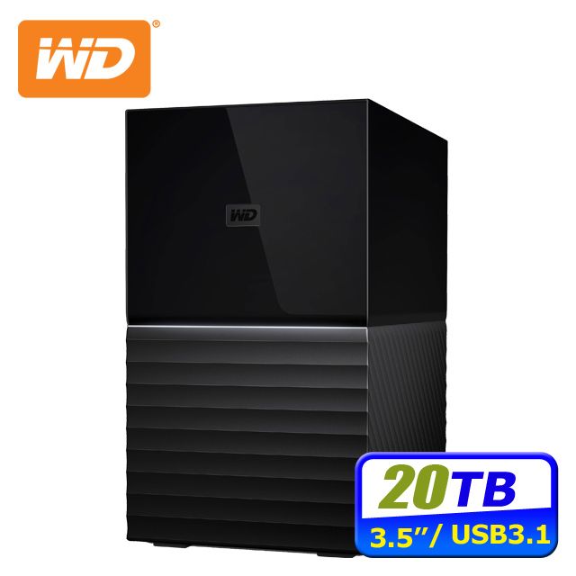 WD 威騰  My Book Duo 20TB(10TBx2)USB3.1 3.5吋雙硬碟儲存