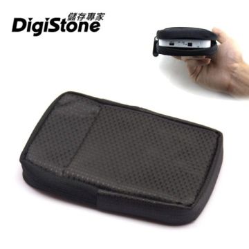 防水軟布料材質DigiStone 3C多功能防震/防水軟布收納包(適2.5吋硬碟/行動電源/3C)-黑色